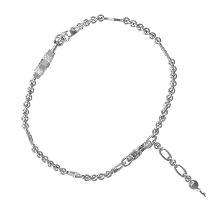 Браслет из белого золота c ониксом и перламутром