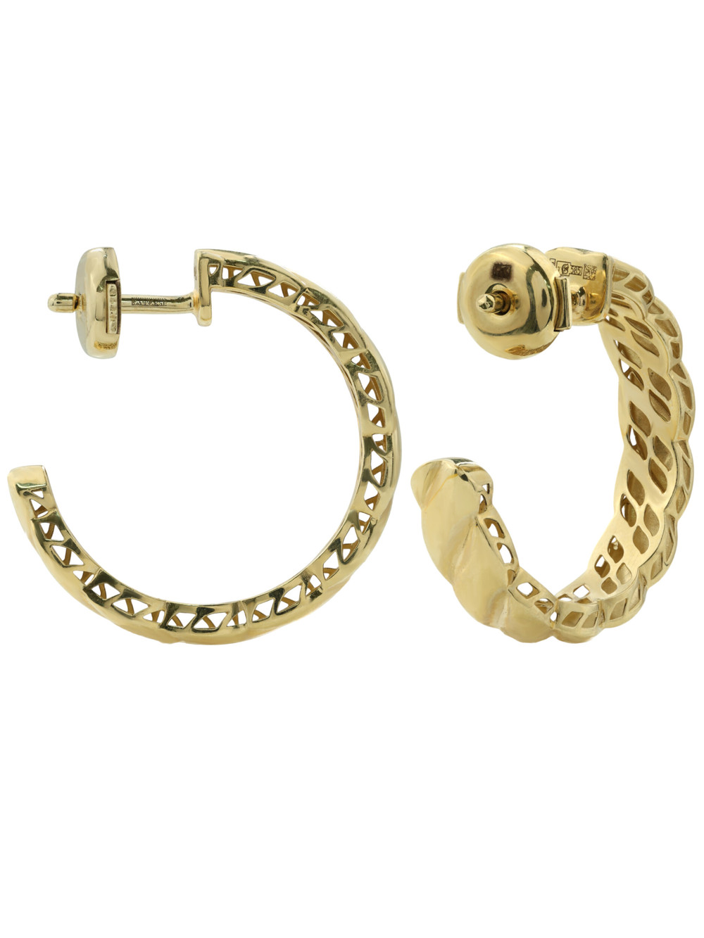 Серьги из лимонного золота