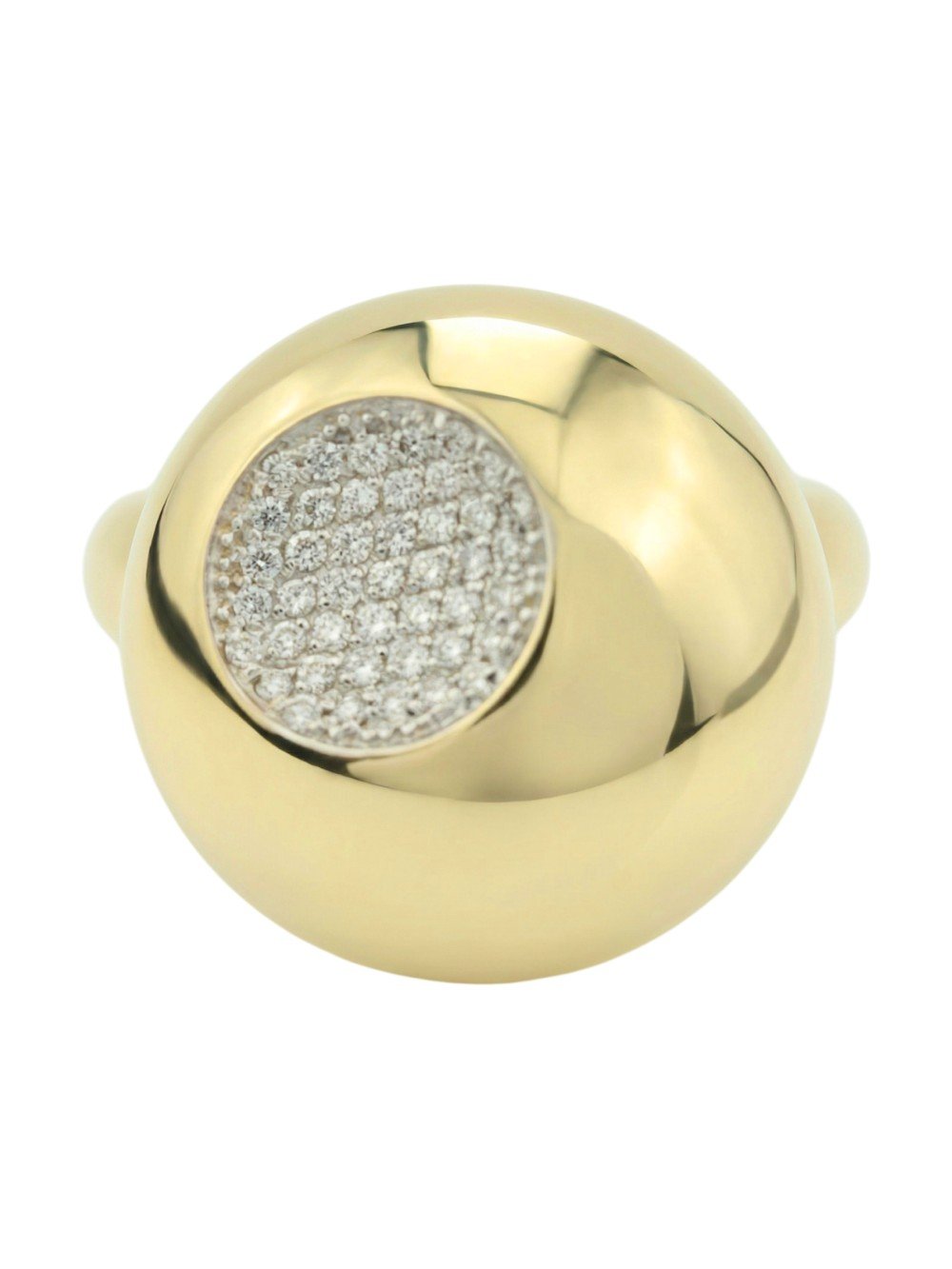 Кольцо из лимонного золота c бриллиантами